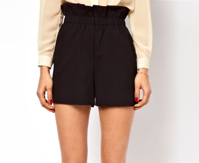 photo asosblackshortsruchedwaistband.jpg