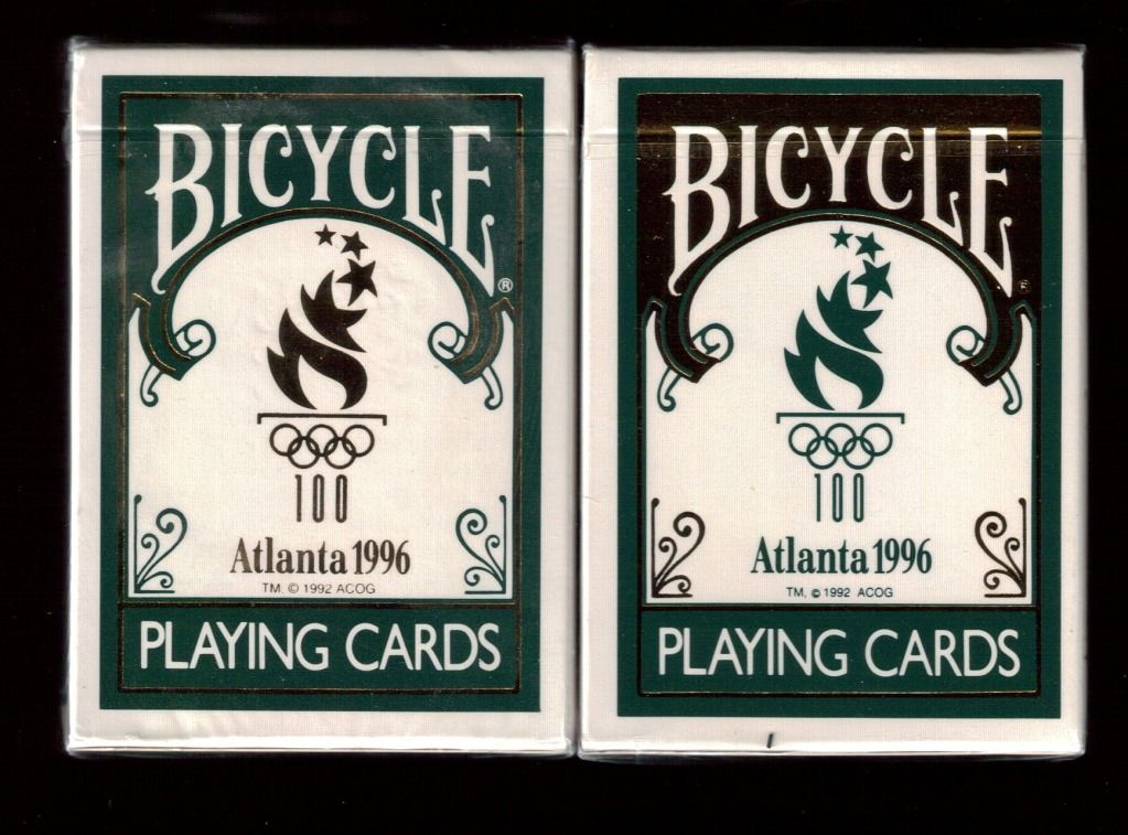 BICYCLE 1996 ATLANTA OLYMPIC PLAYING CARD 2 DECK SET!!!