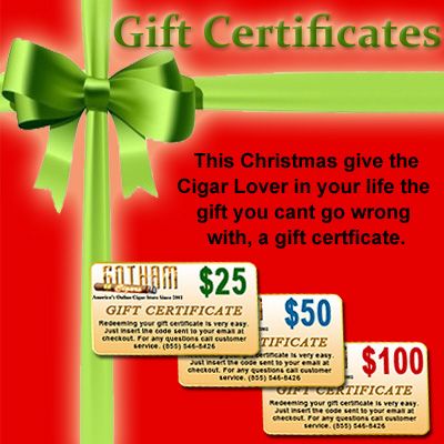 Gotham Cigars Gift Cards Gotham Cigars Gift Cards