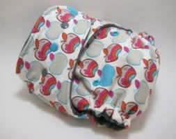 Retro Apples OS Fitted Cloth Diaper