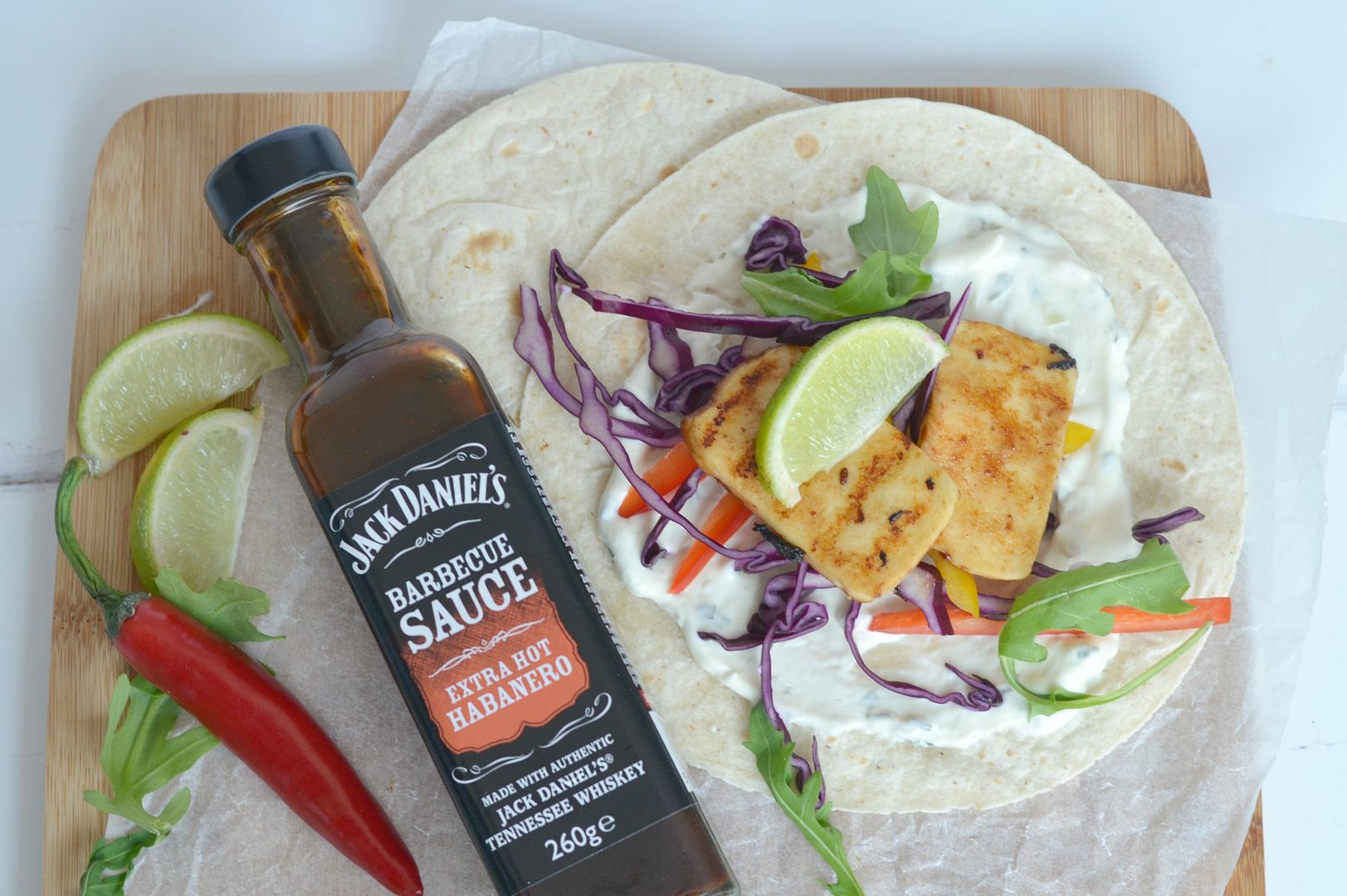 Hot & Spicy Halloumi Flatbread
