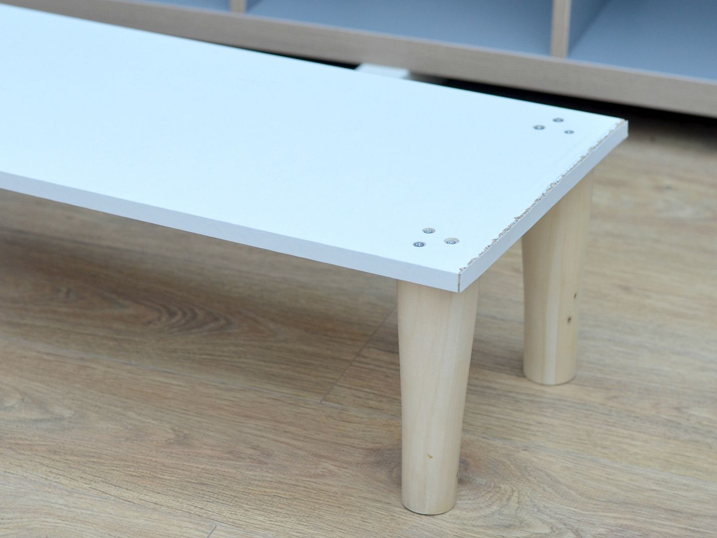 How to create a sideboard with tapered legs from IKEA Kallax