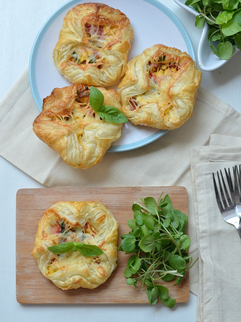 Ham, Egg & Tomato Brunch Parcels