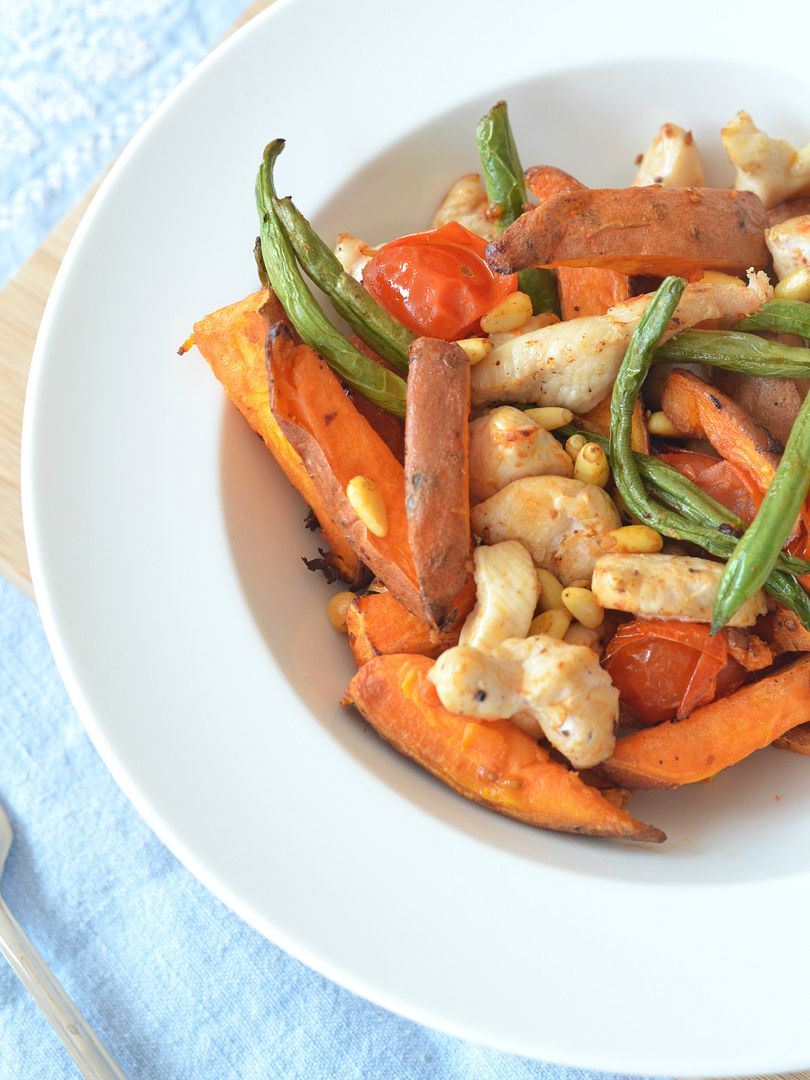 Stir Fry Chicken, Sweet Potato & Pine Nuts