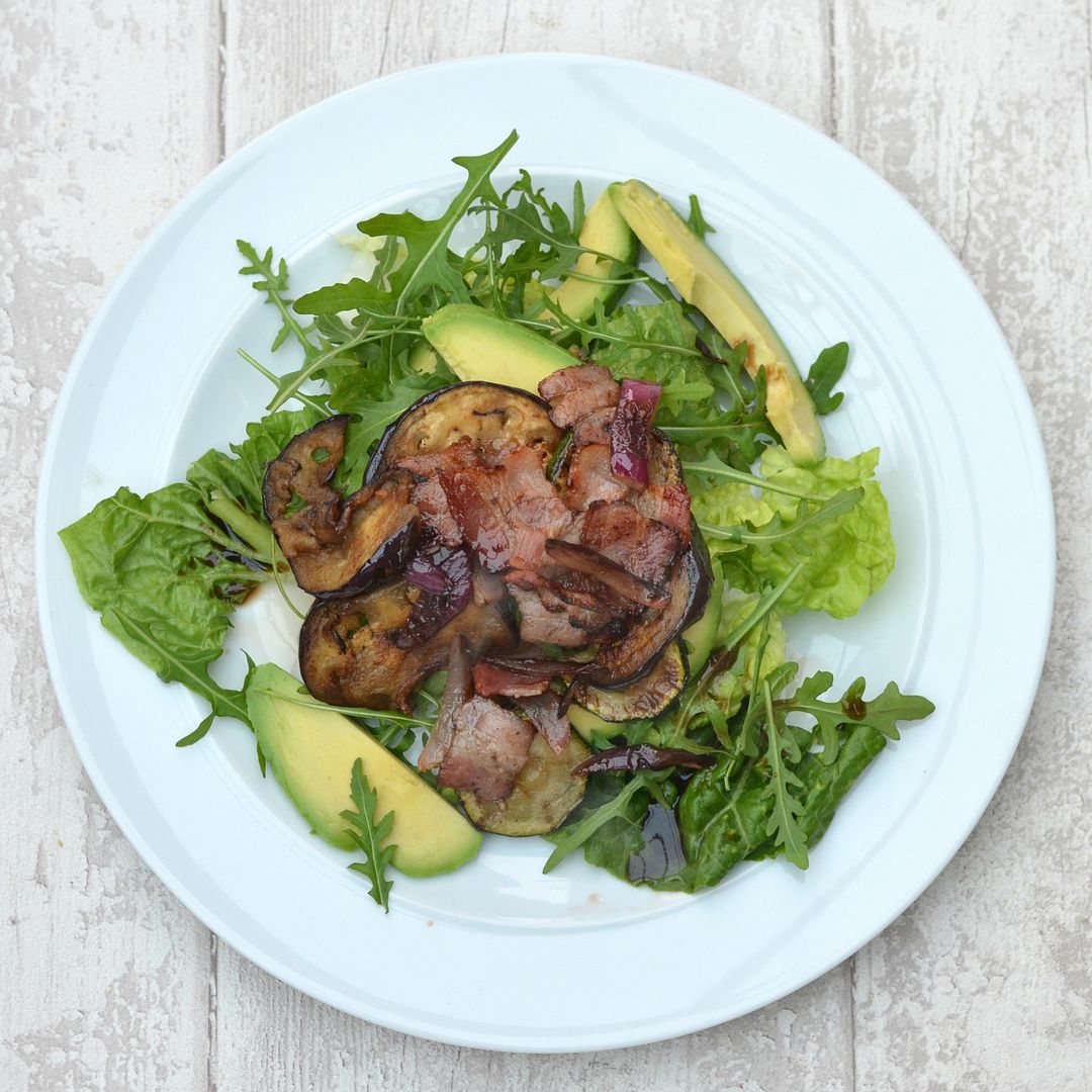 Bacon, Avocado & Warm Vegetable Salad