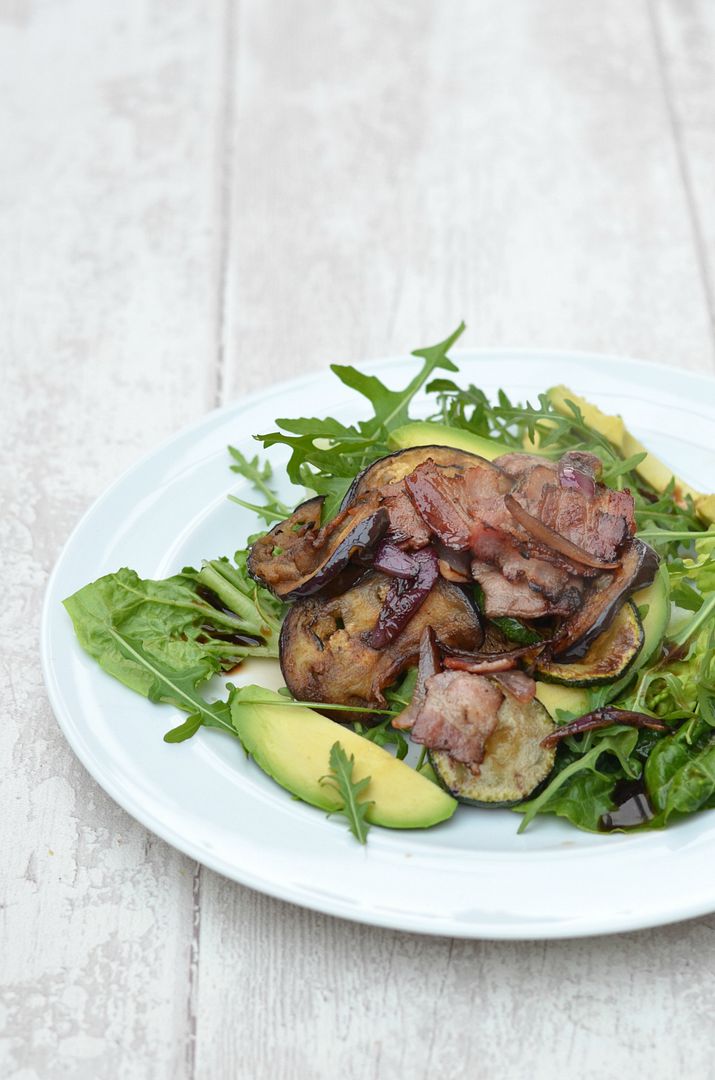 Bacon, Avocado & Warm Vegetable Salad , Paleo
