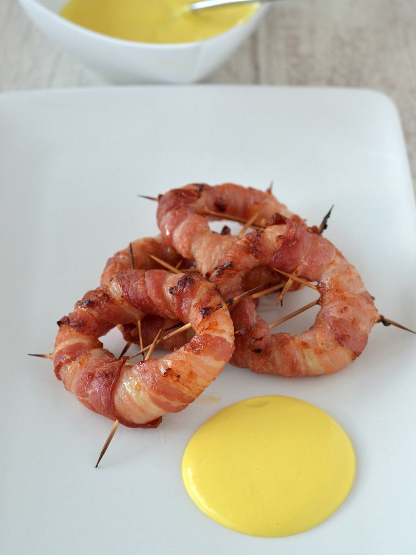 Bacon Onion Rings with Rapeseed Garlic Mayonnaise