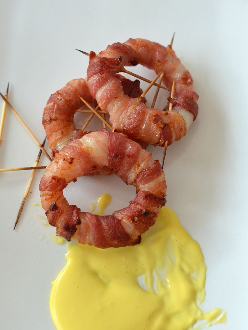 Bacon Onion Rings with Rapeseed Garlic Mayonnaise