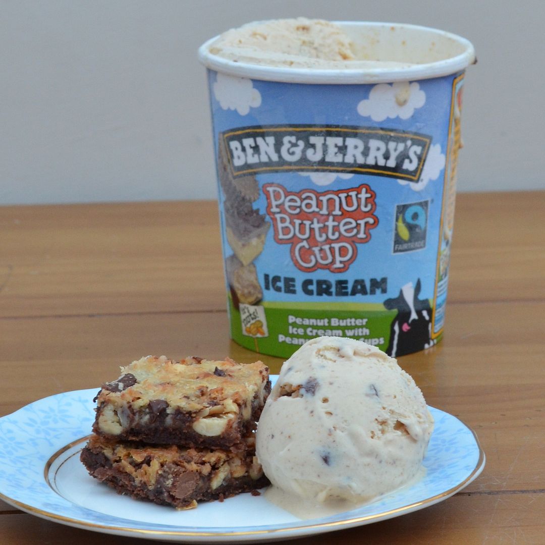 Chocolate Peanut Magic Cookie Bars