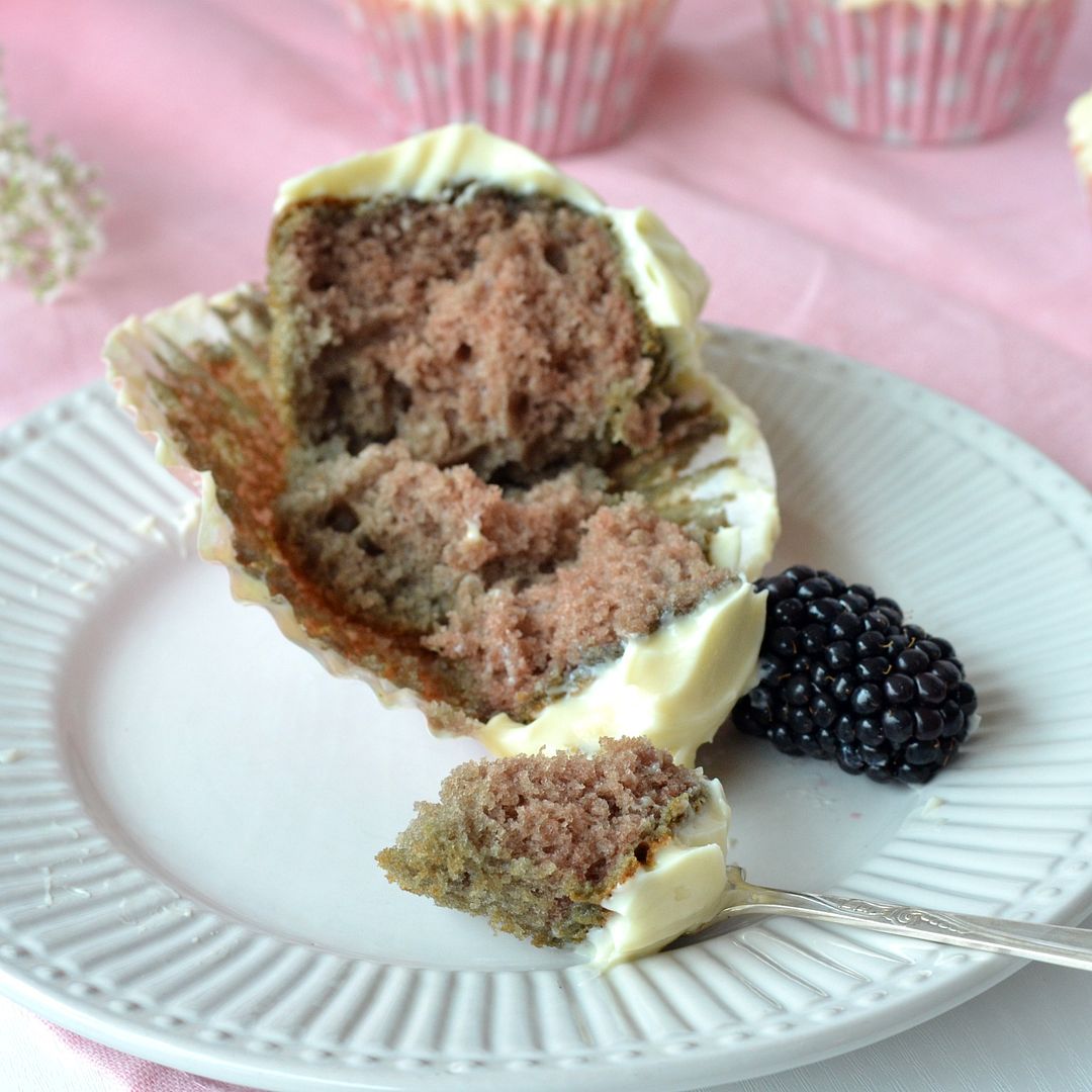 Blackberry and Elderflower Cupcakes