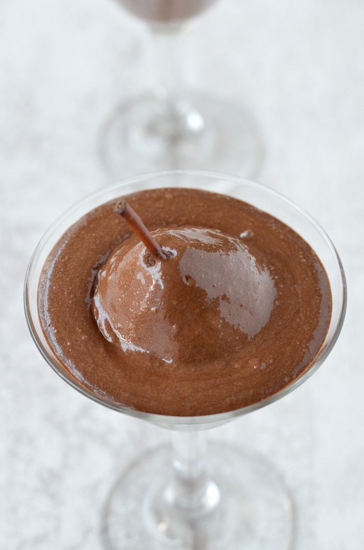 Chocolate Mousse Pears