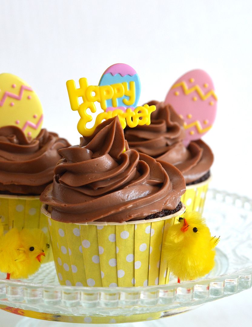 The Crazy Kitchen Caramel Chocolate Easter Cupcakes