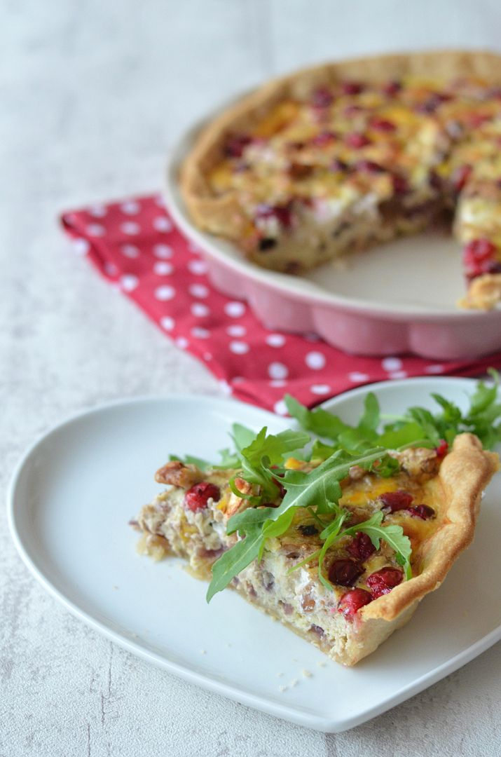 Goats Cheese, Walnut & Cranberry Tart