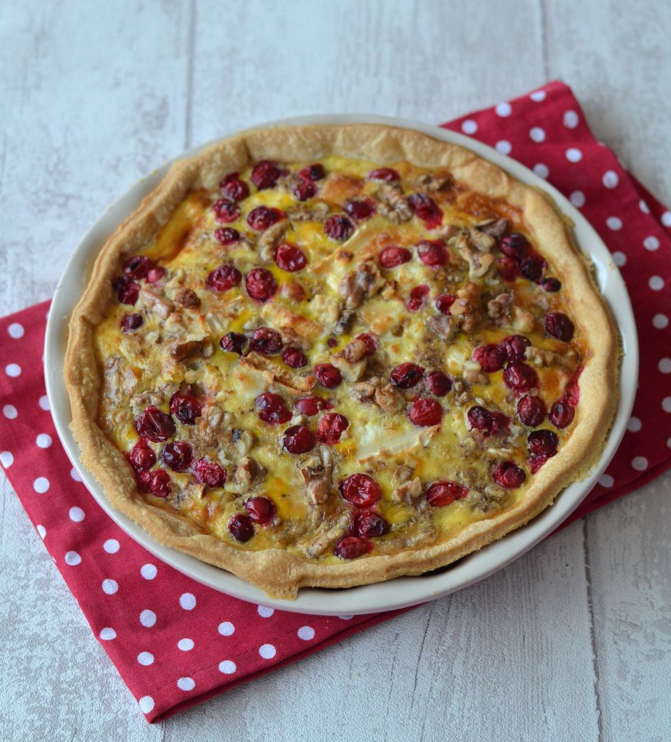 Goats Cheese, Walnut & Cranberry Tart