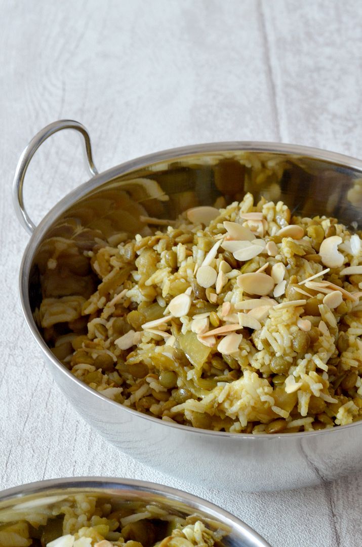 Green Lentil Biryani