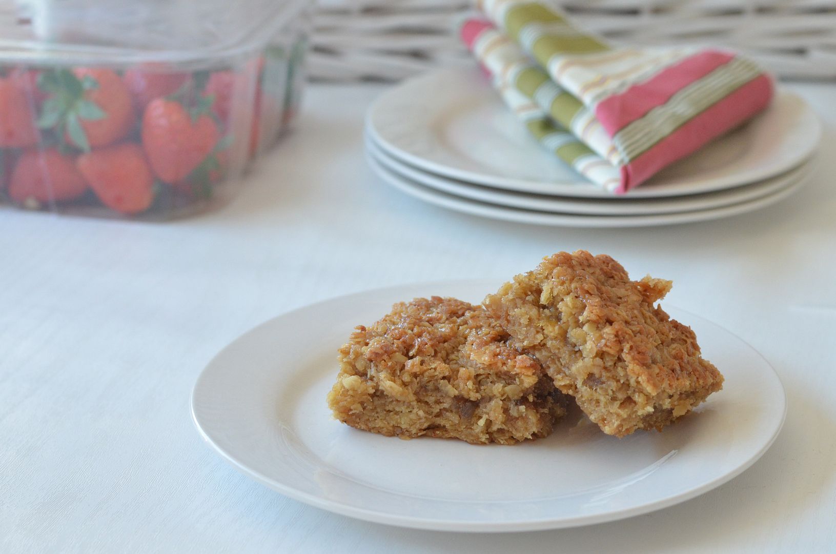 rhubarb flapjacks