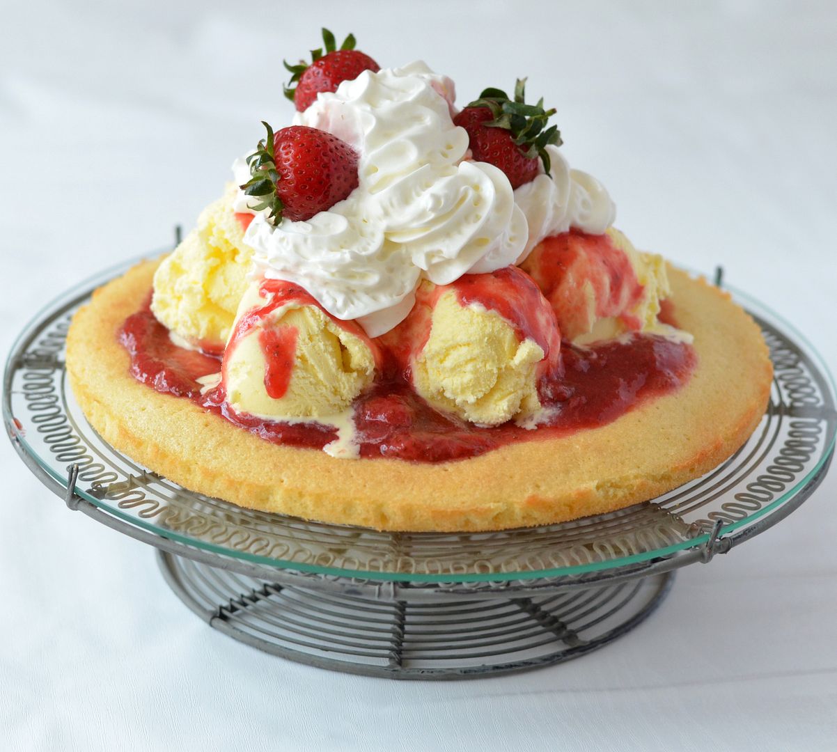 Strawberry Ice Cream Flan