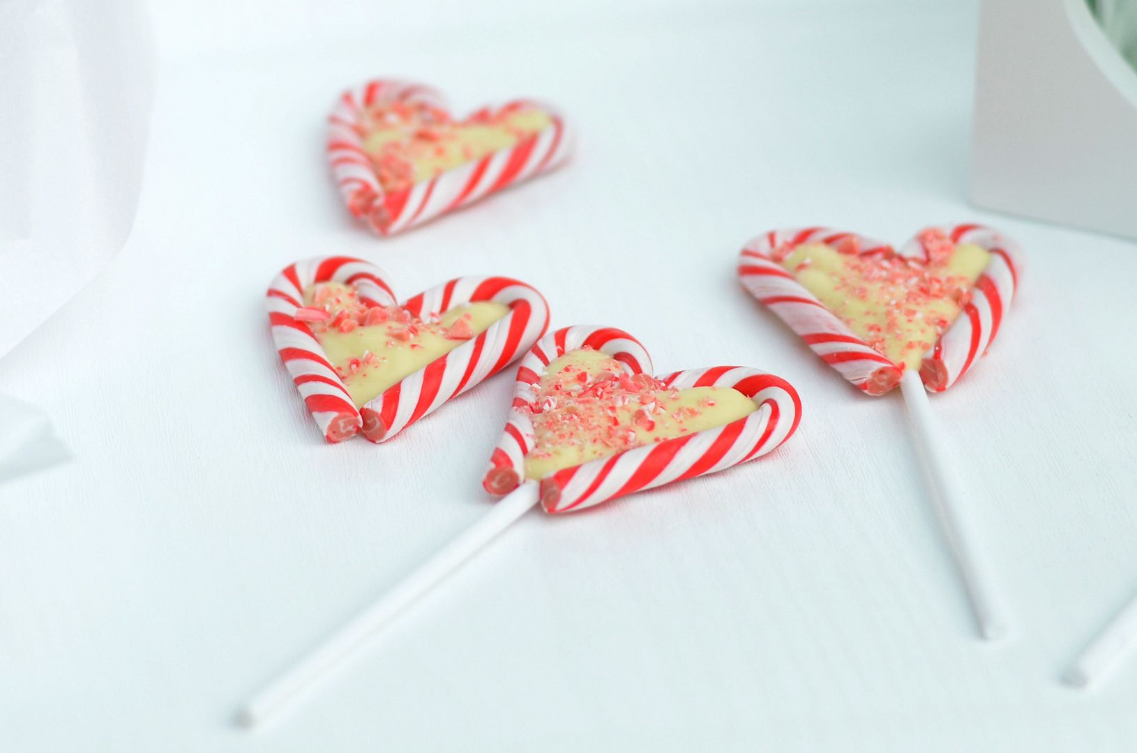 White Chocolate Candy Valentine Hearts
