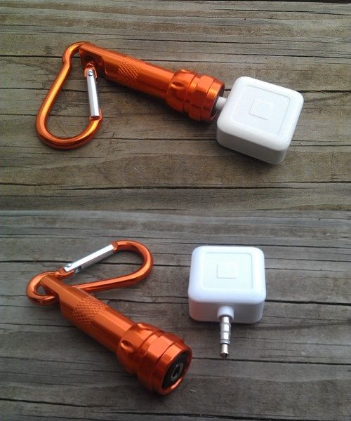 Square Up Credit Card Reader Pouch Case Holder Keychain Carrier