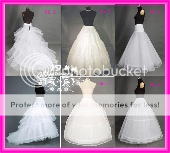 Wedding Dress Accessory 5 Styles Petticoat Underskirt  