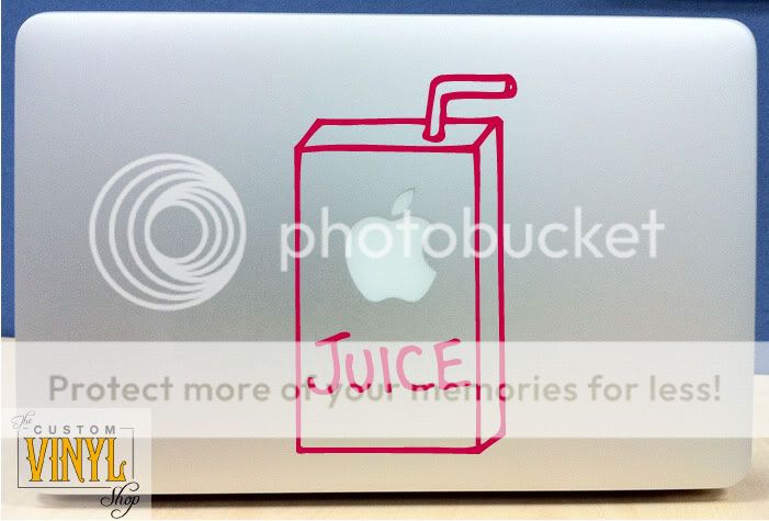Apple Juice Box Vinyl MacBook Laptop Decal Sticker
