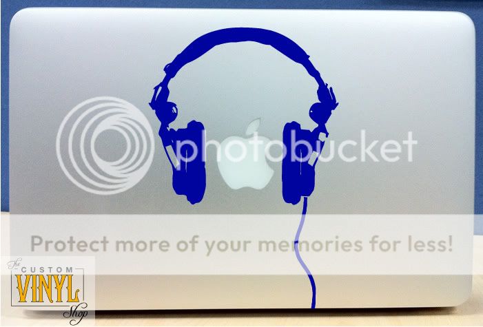 Ear Candy Headphones Vinyl MacBook Laptop Decal