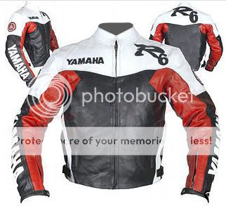 R6 Racing Motorcycle Leather Jacket Any Size  