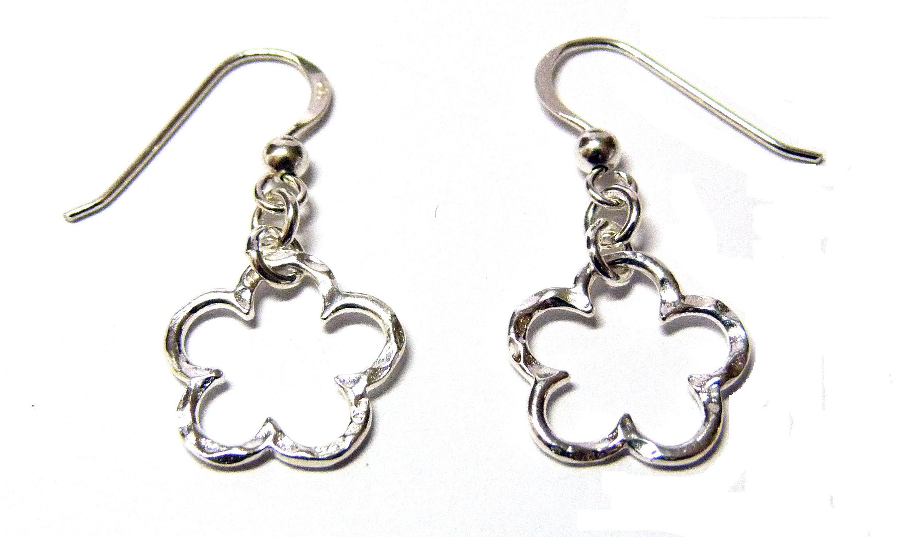 2208 925 STERLING SILVER CAGED HEART EAR WIRE DROP EARRINGS IN GIFT BOX