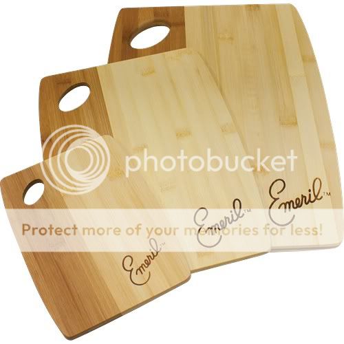 Emeril Kitchenware   3 Pc Bamboo Cutting Board Set   Natural  