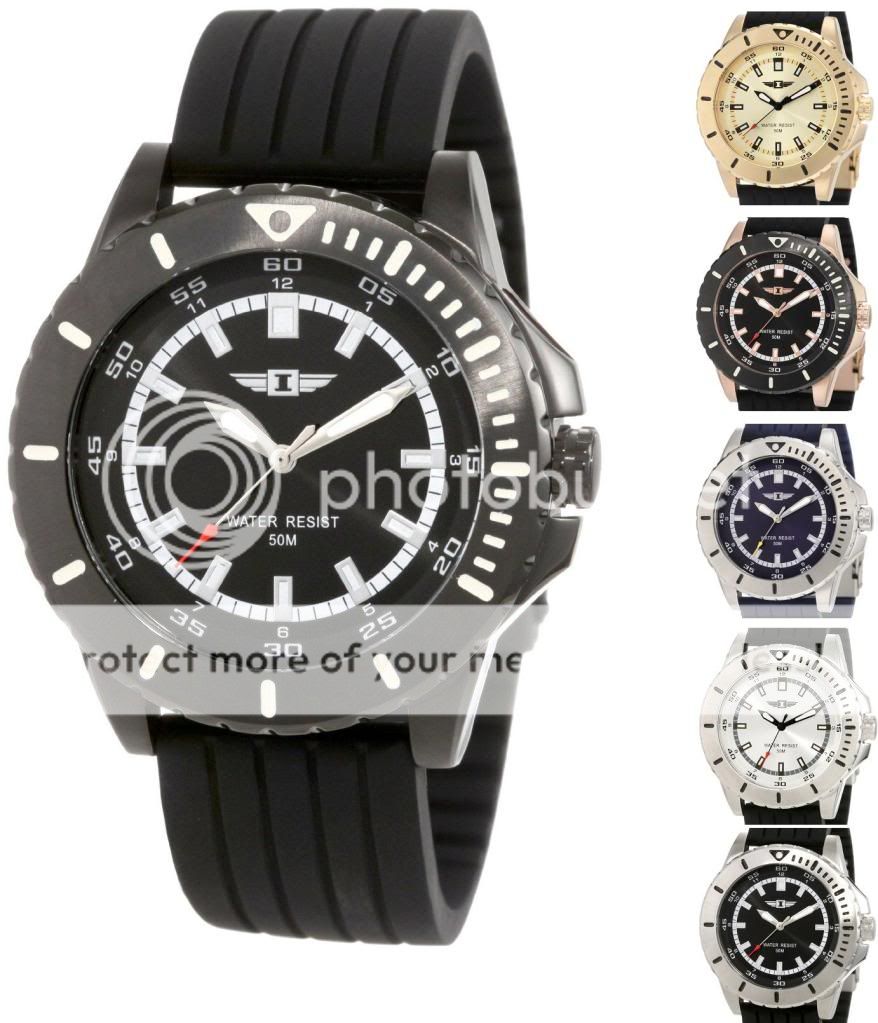 Invicta I 10004 Stainless Steel Case Silicone Strap Mens Watch   6 