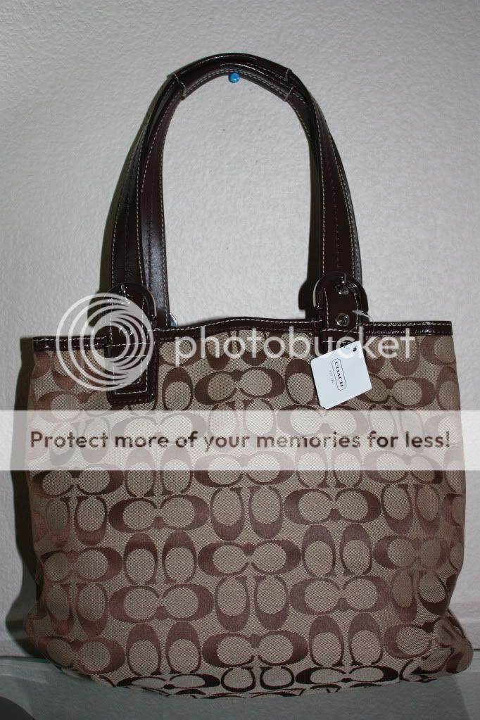 NWT COACH Soho Signature NS Tote   Khaki F17401 $348  