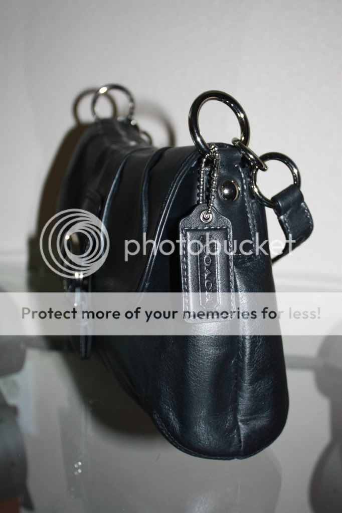 NWT COACH Soho Leather Flap   Black F17217 $348  