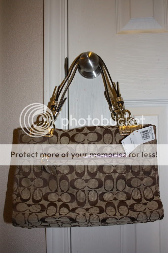 NWT COACH Penelope Signature Carryall Khaki F16540 $328  