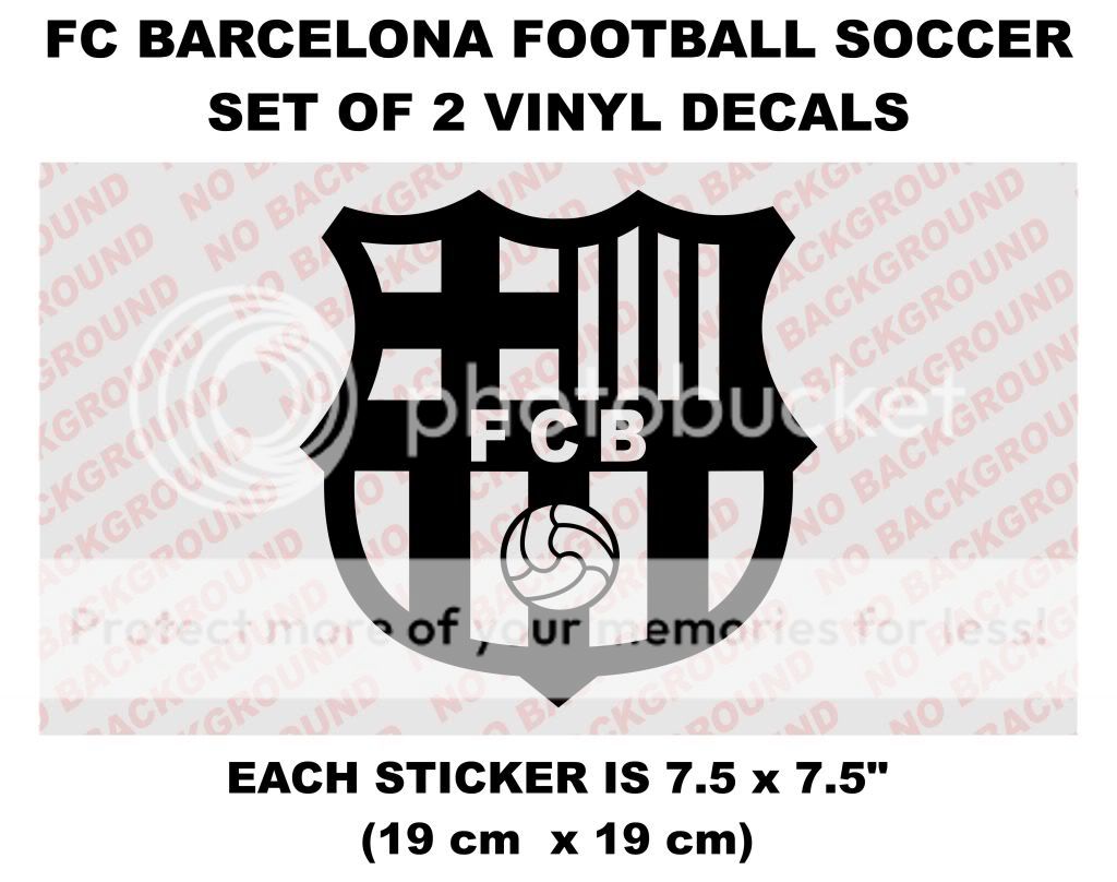 FC Barcelona Football Soccer, set of 2 vinyl decals, HQ  