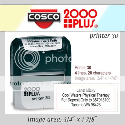 Top Selling New Cosco P30 Custom 4 Line Return Address Self Inking Rubber Stamp